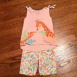 Girls 2-Piece Giraffe Outfit